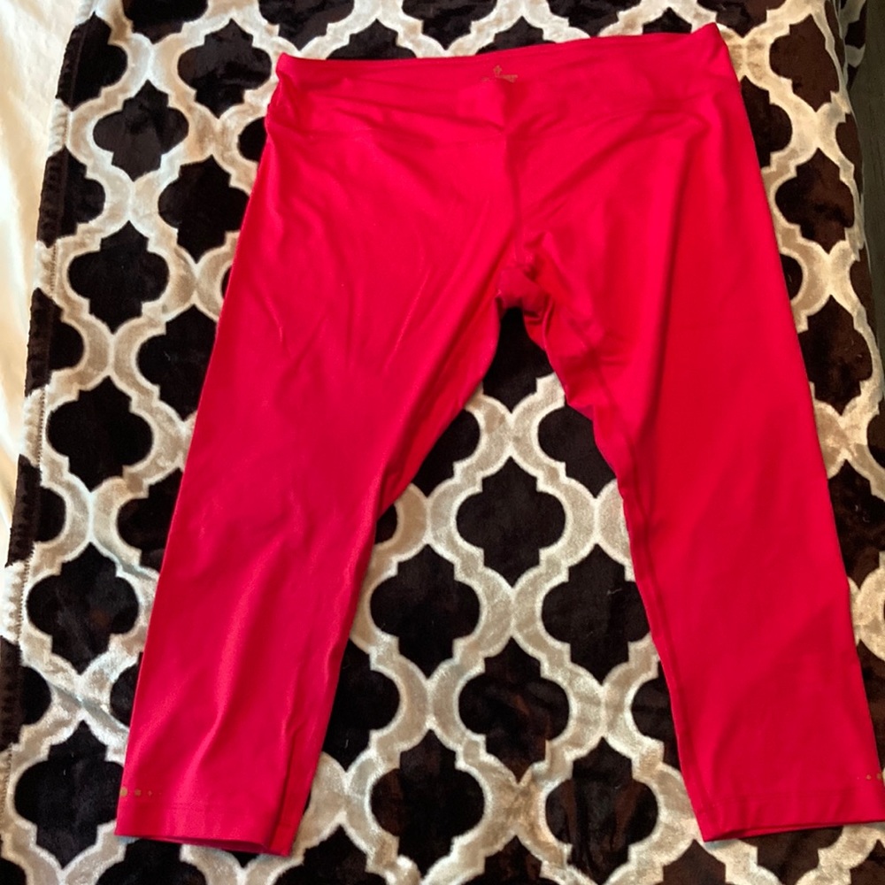 2XL hot pink Tommie Copper Cool Copper compression capri leggings